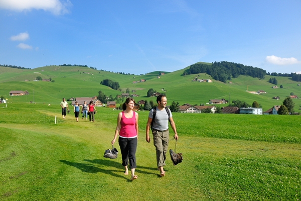 Un chemin à parcourir pieds nus