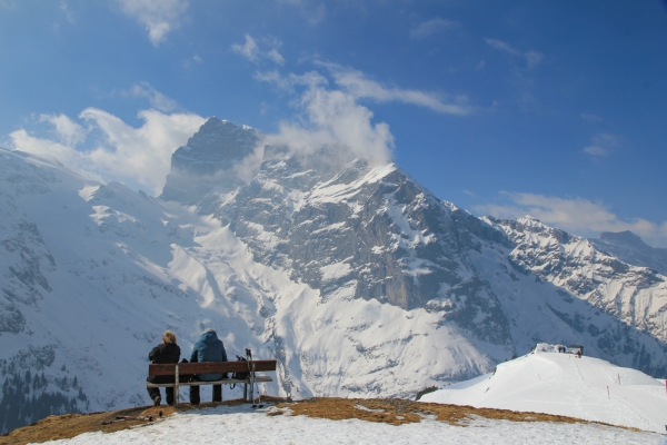 De belles traces au-dessus d’Engelberg