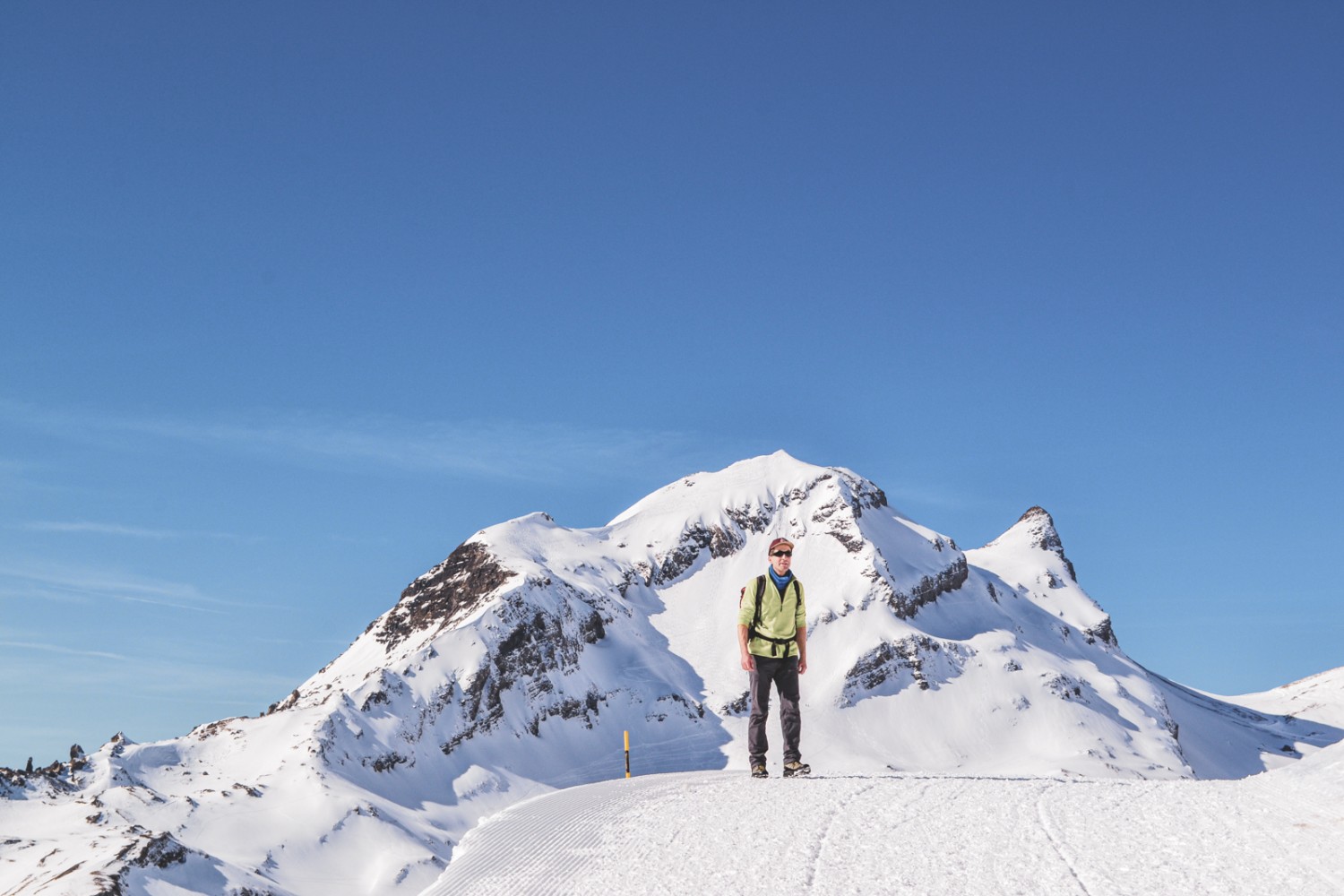 Vor dem breiten Reeti und dem spitzen Simelihorn. Bild: Sabine Joss