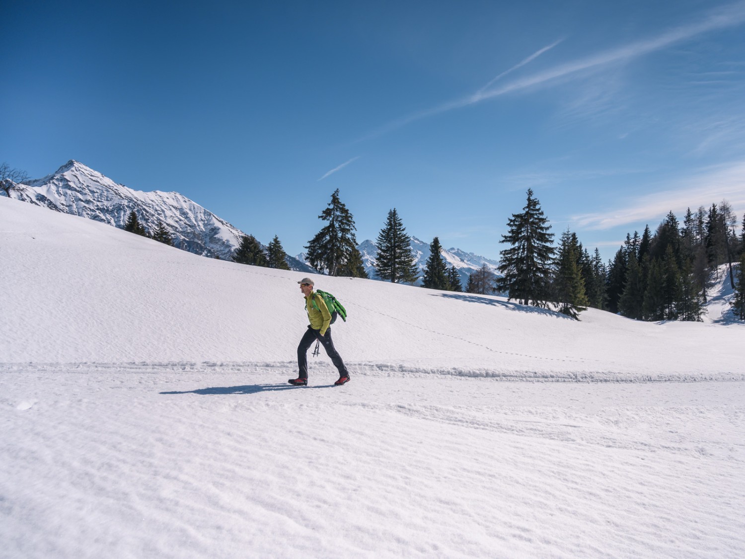 Un paysage enneigé féérique. Photo: Jon Guler