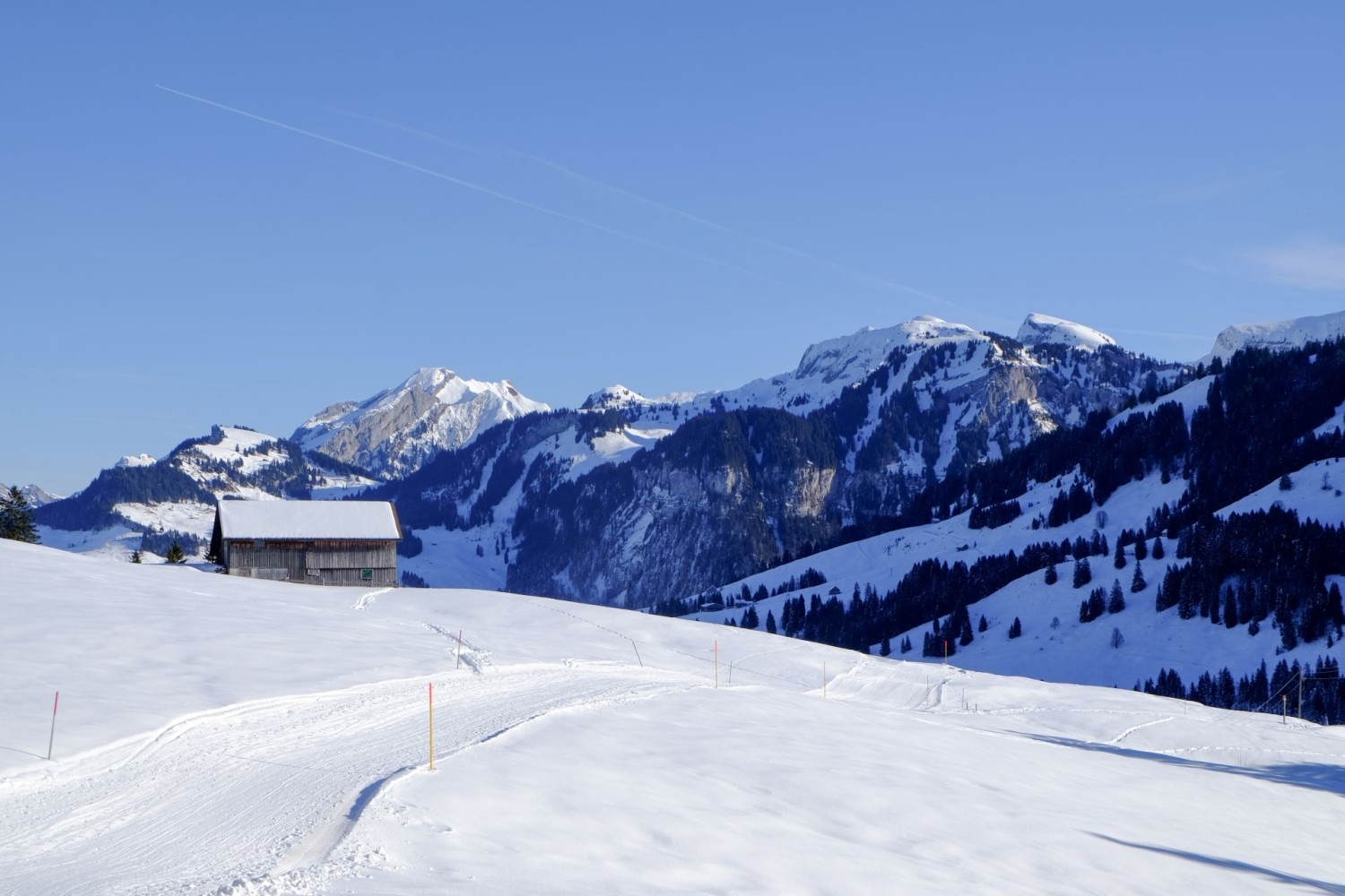 Der Schwyzerweg ist im Winter gut präpariert.