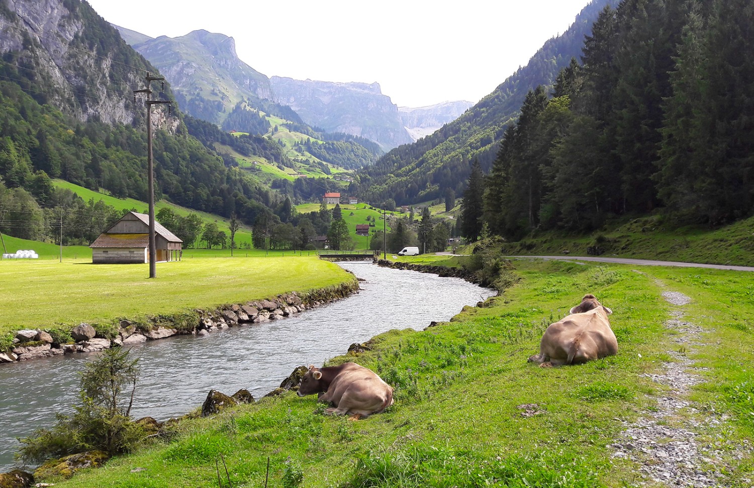 Idyllischer Ausklang der Talwanderung im Bisistal. Bild: zvg