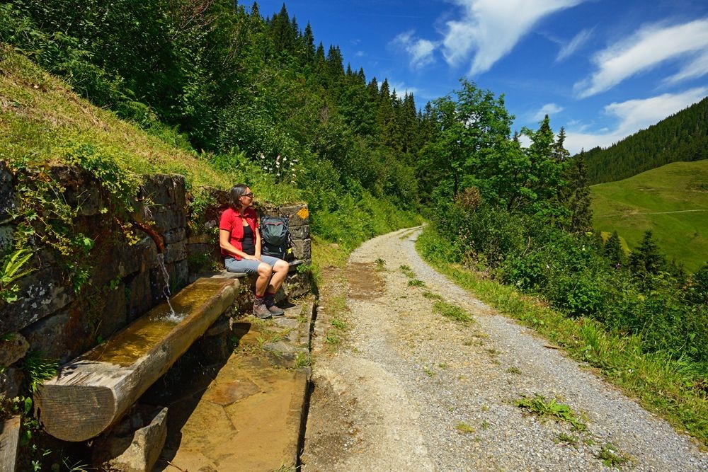 Pause kurz vor dem Sattelpass.