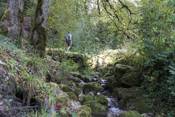 Über steile Stufen der Gorges de Perrefitte