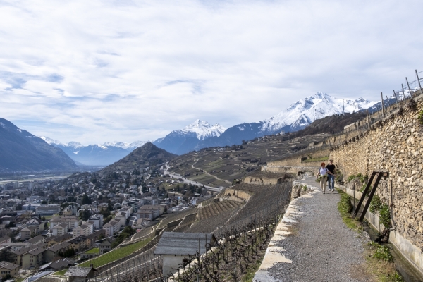 Entlang der Bisse de Clavau bei Sion