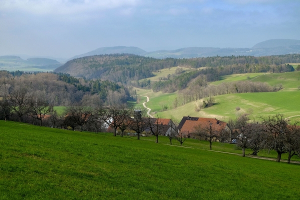 Le paysage varié du parc du Jura argovien