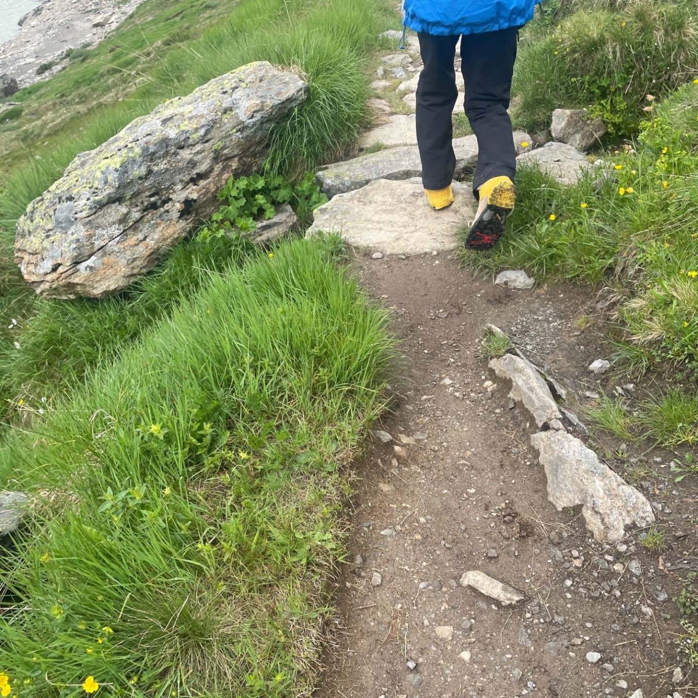 Schuh auf Wanderweg