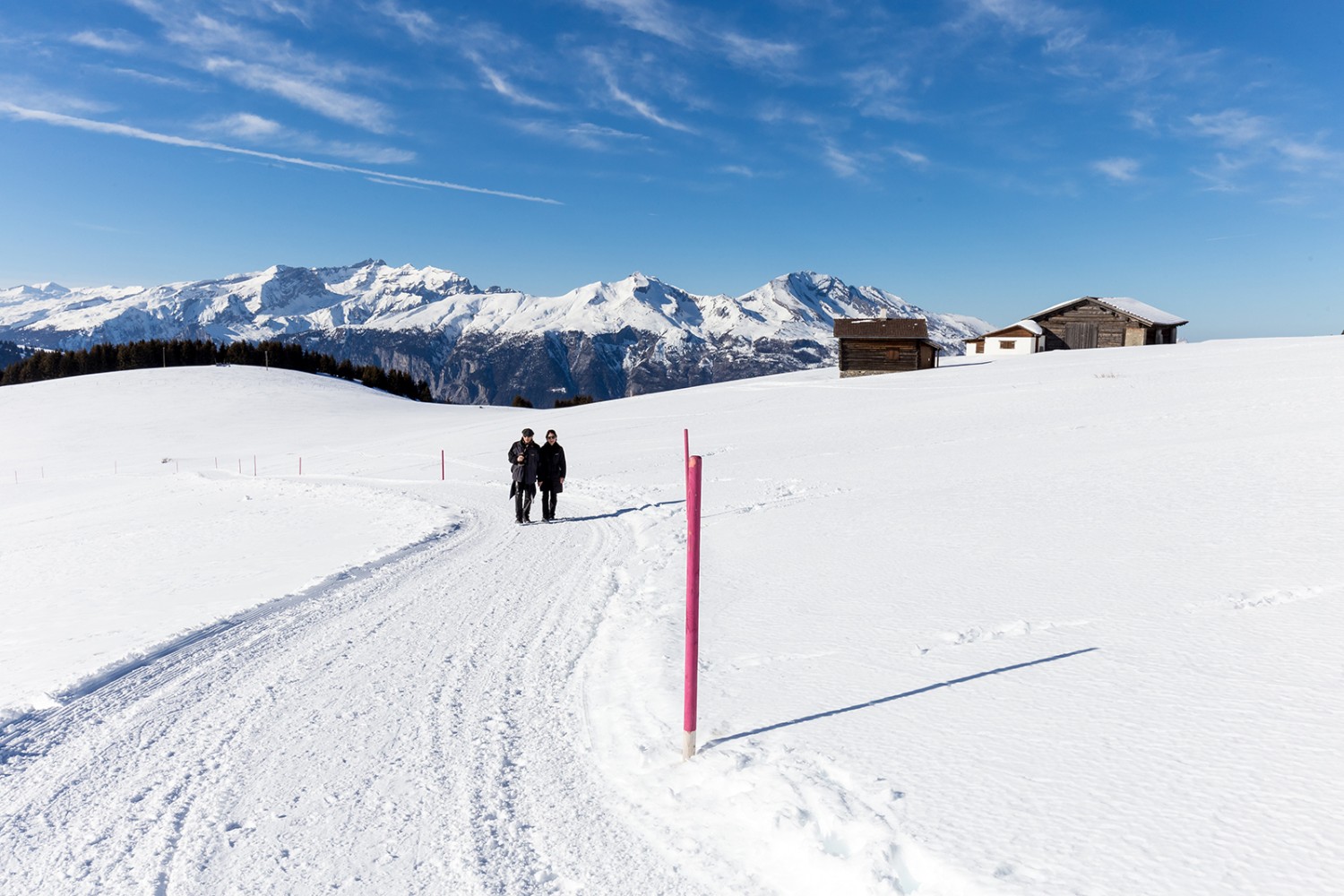 Agréable descente vers Parpan et vues panoramiques. Photos: Daniel Fleuti