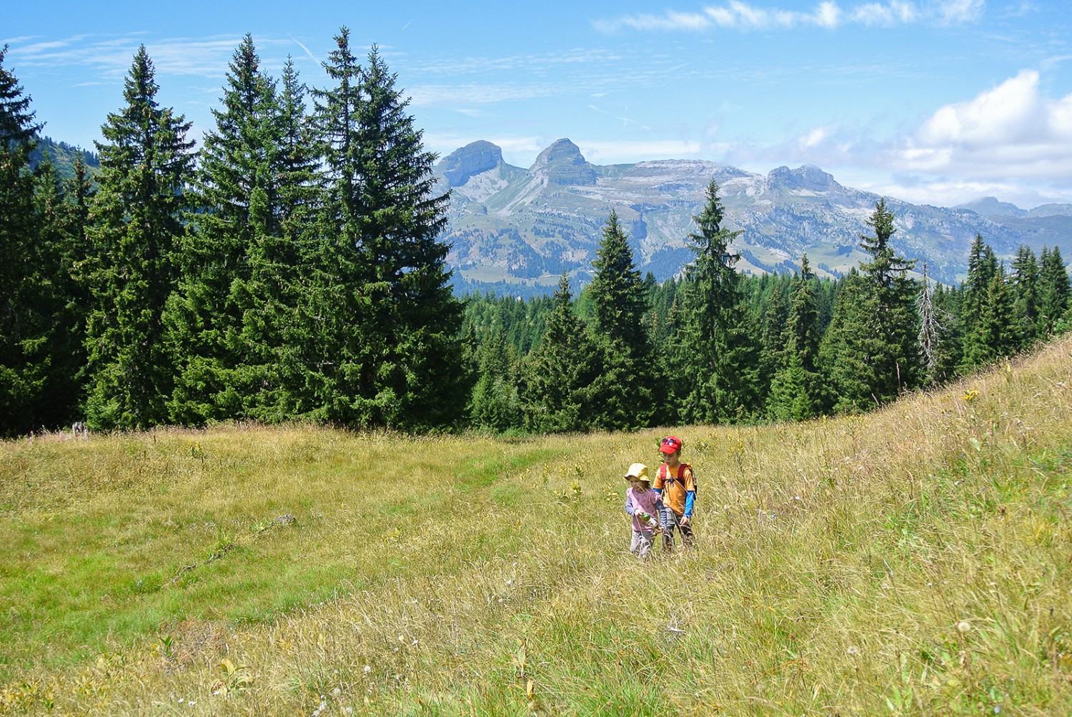 Après la montée depuis le lac des Chavonnes, enfin du plat. Photos: Rémy Kappeler