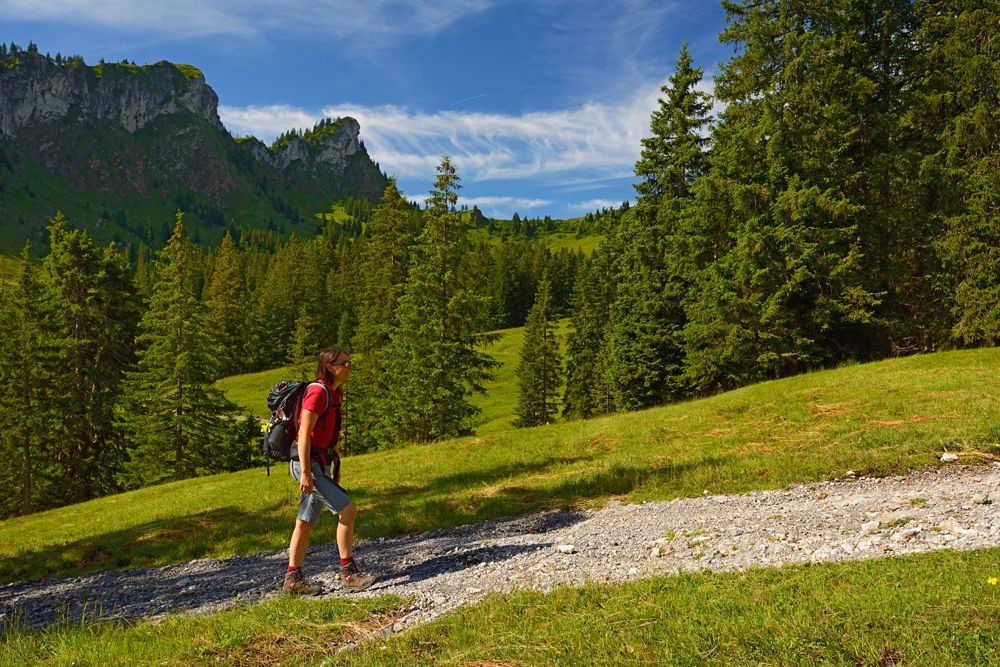 Wandern bei Sachsler Unterwengen.