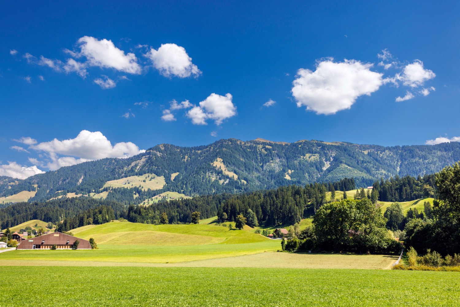 Ziel erreicht: Blick zurück von Escholzmatt auf die Beichle. Bild: Severin Nowacki