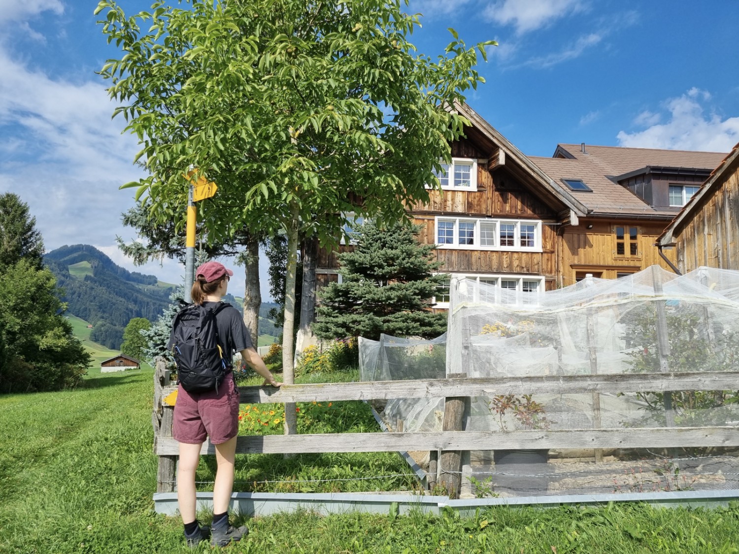 Die schönen Bauernhäuser im Gebiet Befig lassen gerne mal über den Gartenzaun schauen. Bild: Natalie Stöckli