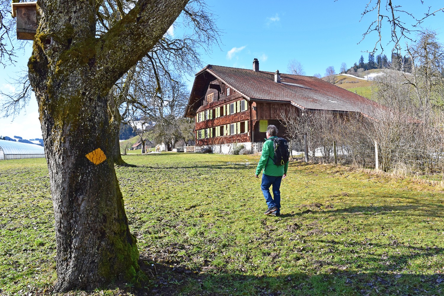 Retour dans les champs. Sur l’image, on voit une belle ferme de l’Entlebuch. Photos: Nathalie Stöckli