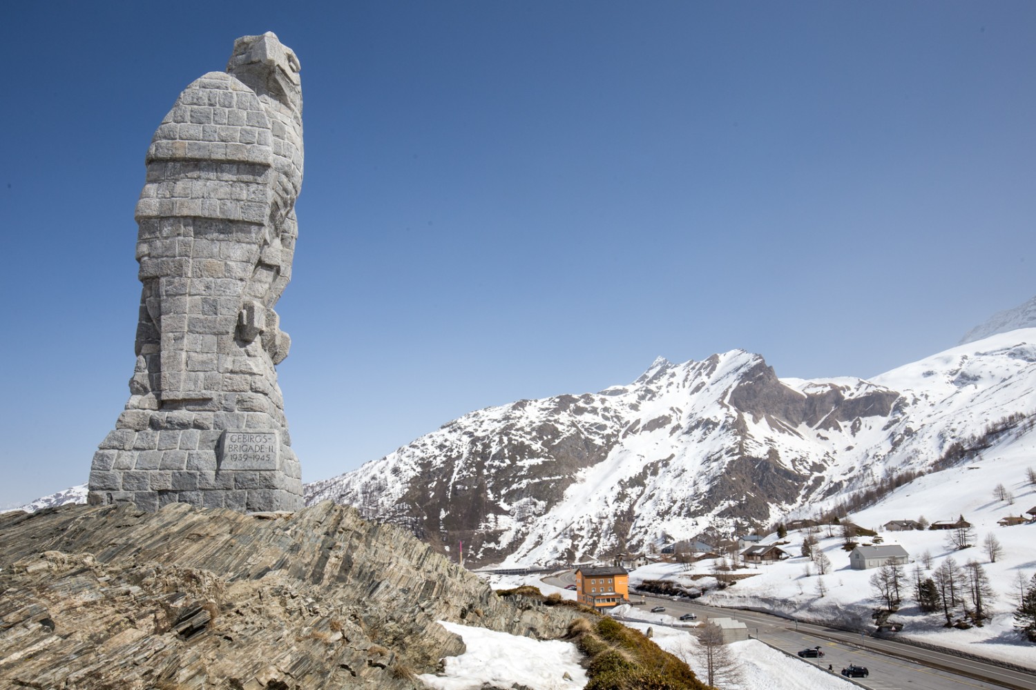 Der Adler auf dem Simplonpass erinnert an die Grenzbrigade 11. Bild: Daniel Fleuti