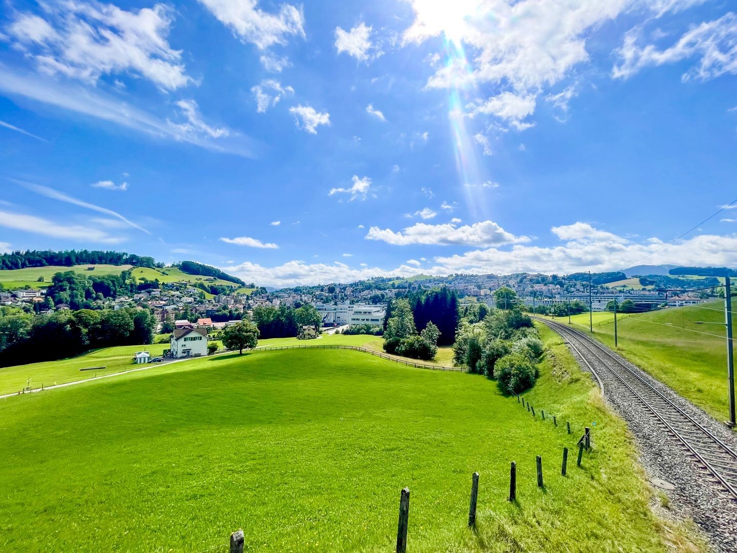 Vue derrière soi sur Herisau