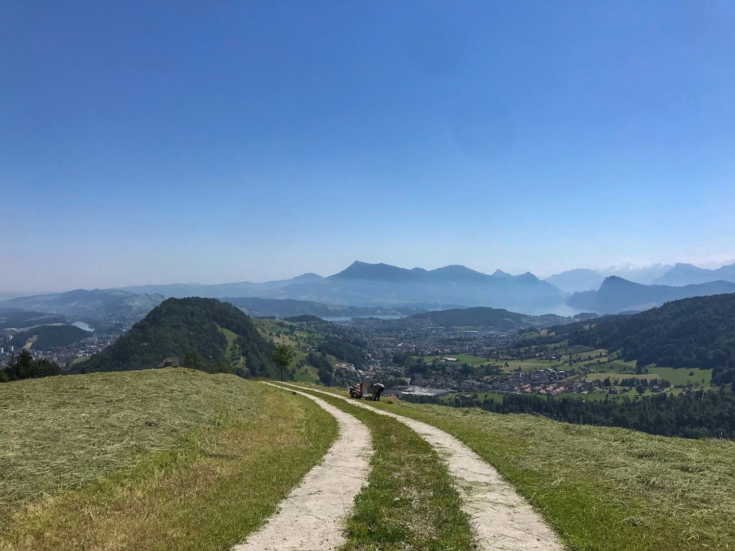 Du Blatterberg, vue sur le lac des Quatre-Cantons et le Rigi.