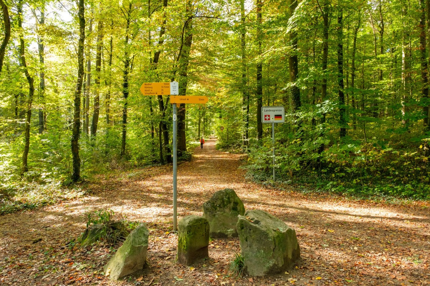 Der Grenzstein Nr. 64 markiert das Ende der Eisernen Hand.