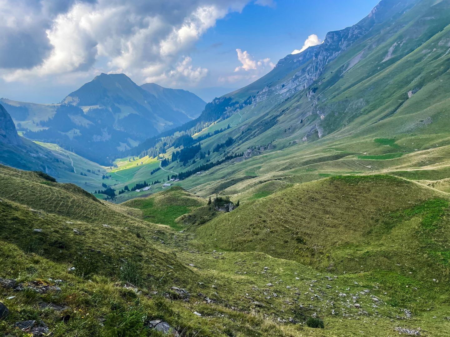 Vue sur le Kleinmelchtal depuis le Talalp.