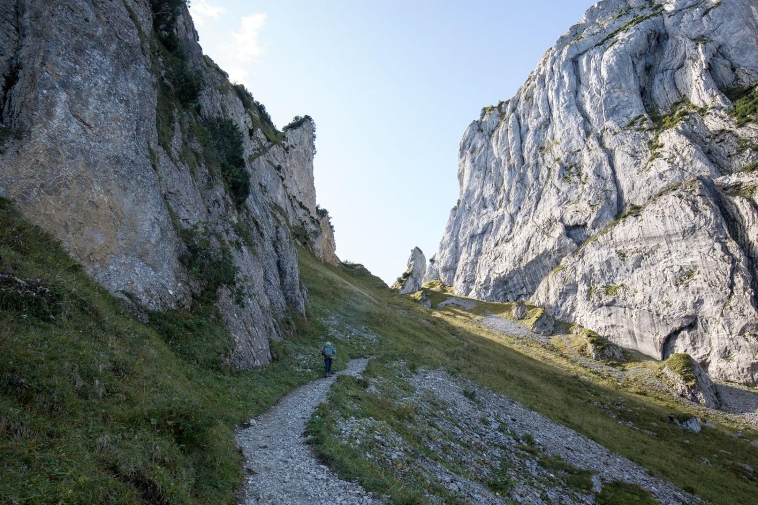 Randonnée raide au col du Bogartenlücke